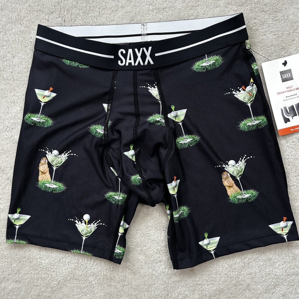 Saxx Ballpark Pouch Volt Breathable Mesh Men's Small Boxer Brief Underwear 6"